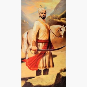 Shivaji Maharaj Oil Painting