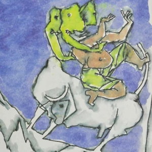 Ganesh Jee Hand signed by Mf Hussain