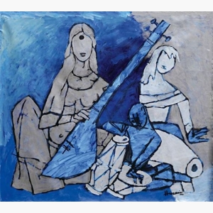 Untitled (Portrait of Chand Bibi) By Mf Husain