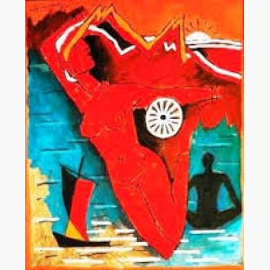 Mother India By Hf Hussain