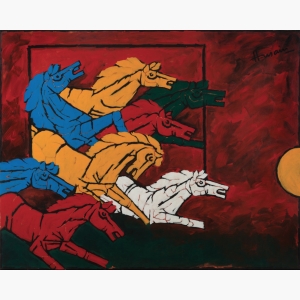 Between the Spider & the Lamp By Mf Husain