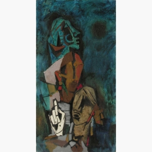 Untitled (Three Heads) By Mf Husain