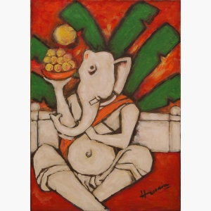 Untitled (Ganesha) By Mf Husain