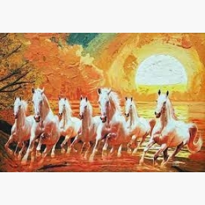 7 Horses Painting In Bedroom