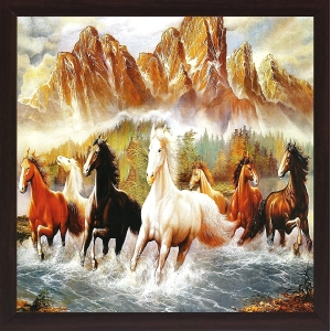 7 Running Horses Painting Vastu