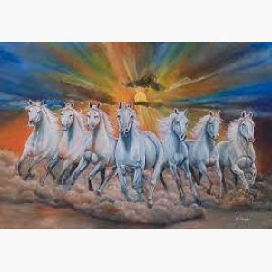 7 Horses Painting In Bedroom