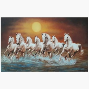 7 Horses Painting In Bedroom