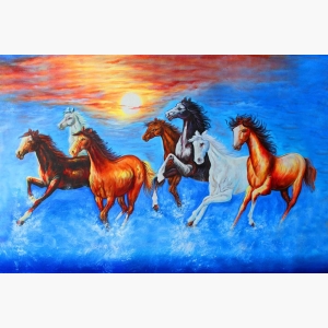 7 Running Horses Painting Vastu