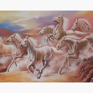 7 Running Horses Painting Vastu