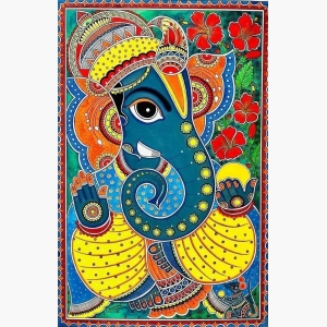 Ganesha Madhubani Painting
