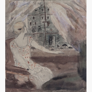 Lady Looking Out Of A Window