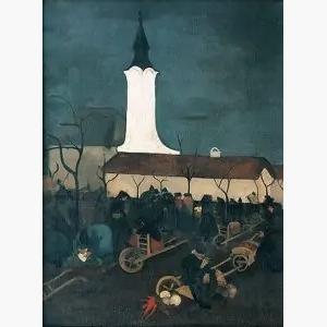 Hungarian Market Scene