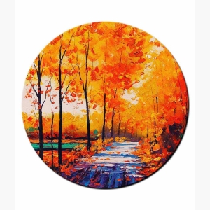 Acrylic Round Canvas Painting