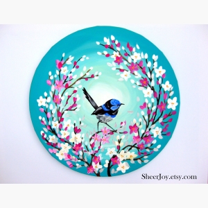 Painting On Round Canvas