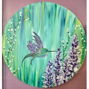 Painting On Round Canvas