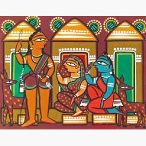 Sita Rama Painting By Jamini Roy