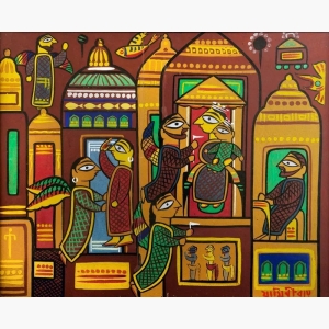 Christ With Angels Jamini Roy