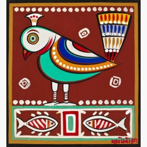 Redbubble Jamini Roy Painting 'Bird'