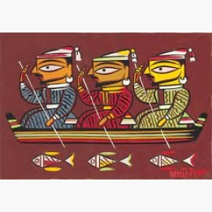Jamini Roy Three Boatmen