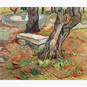 Vincent Van Gogh Fine Art Print The Bench At Saint-Rem