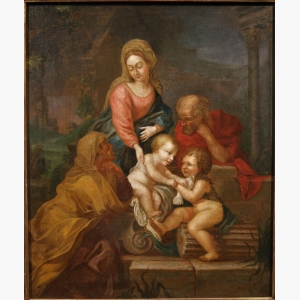 La Sagrada familia con Santa Isabel y San Juan