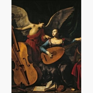 Carlo Saraceni - Saint Cecilia and the Angel
