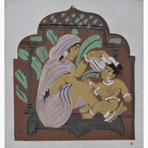 Mother Bathing her Child