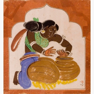 Gharavadan by Nandalal Bose (1937)