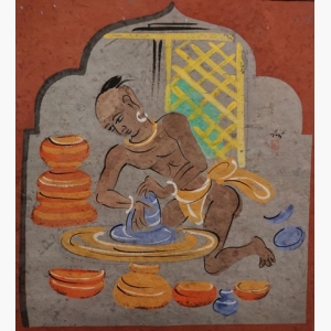 A potter by Nandalal Bose (1937)