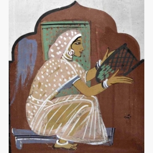 Winnowing by Nandalal Bose (1937)