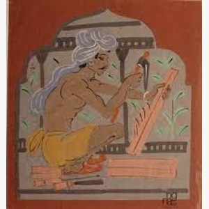Carpenter by Nandalal Bose (1937)