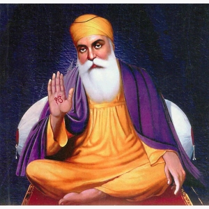 Guru Nanak Dev Ji Giving Blessing Exclusive Religious Self Adhesive