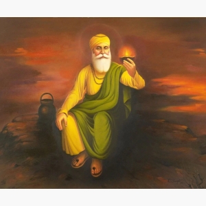 Guru Nanak Dev Ji Canvas Painting