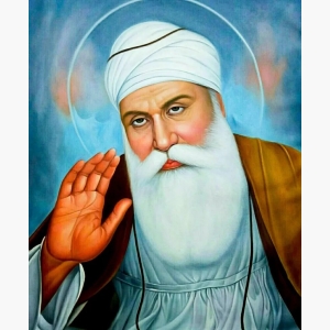 Oil Classical Guru Nanak Dev Ji Canvas Painting