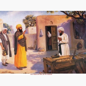 Guru Nanak With Bhai Lalu The Carpenter