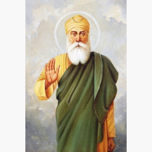 Wahe Guru Nanak Dev Painting - Sepia