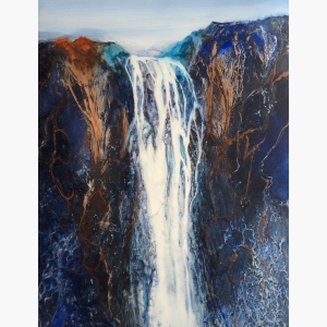 Waterfall Acrylic Painting