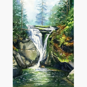 Waterfall Canvas Painting