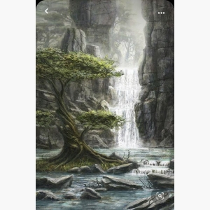 Waterfall Acrylic Painting