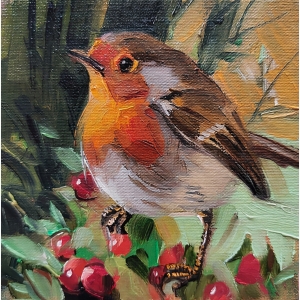 Square Bird Painting