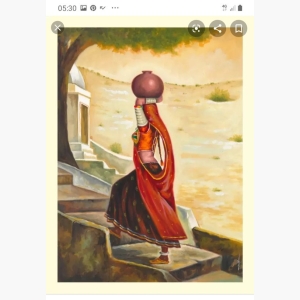 royal canvas fetching water