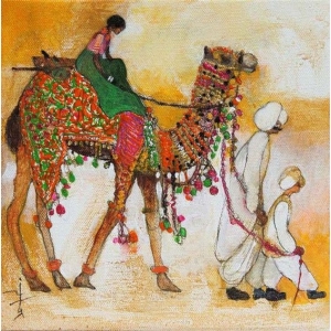 Royal Mughal Camel Painting