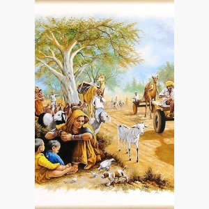 Indian Village Scene