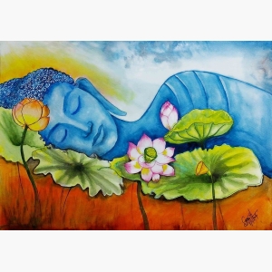 Artist Painting. Buy Sleeping Buddha