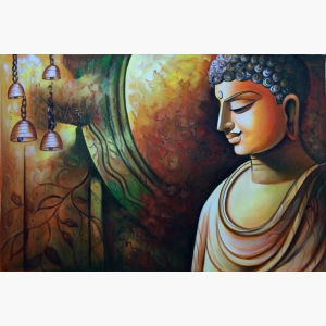 Buddha in Meditation03 - Handpainted Art Painting