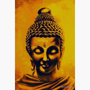Buddha Painting Golden Trendy Art Art Board Print