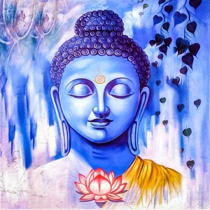 Frameless Beautiful Wall Painting for Home Gautam Buddha