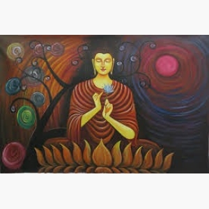 Gautam Buddha Oil paintings