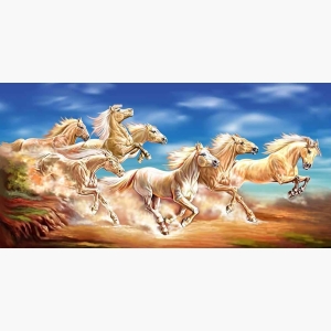 Galloping Seven Horse Painting