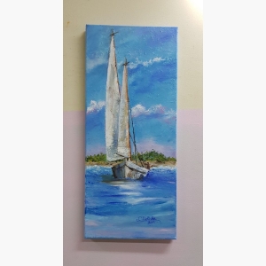 Sailing Boat Art Seascape Painting